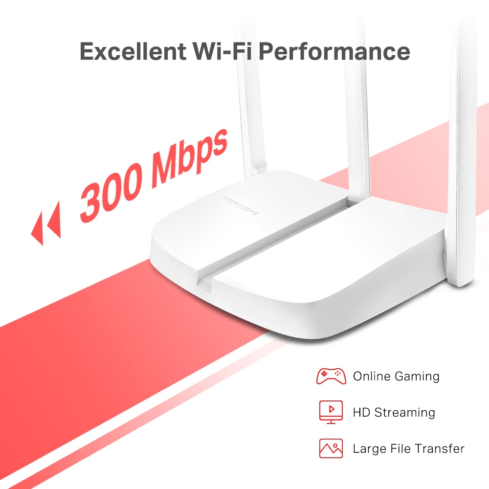 Mercusys MW306R puertos WAN y LAN 10/100 Mbps
