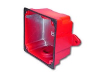 Notifier WBB caja posterior resistente a la intemperie color rojo