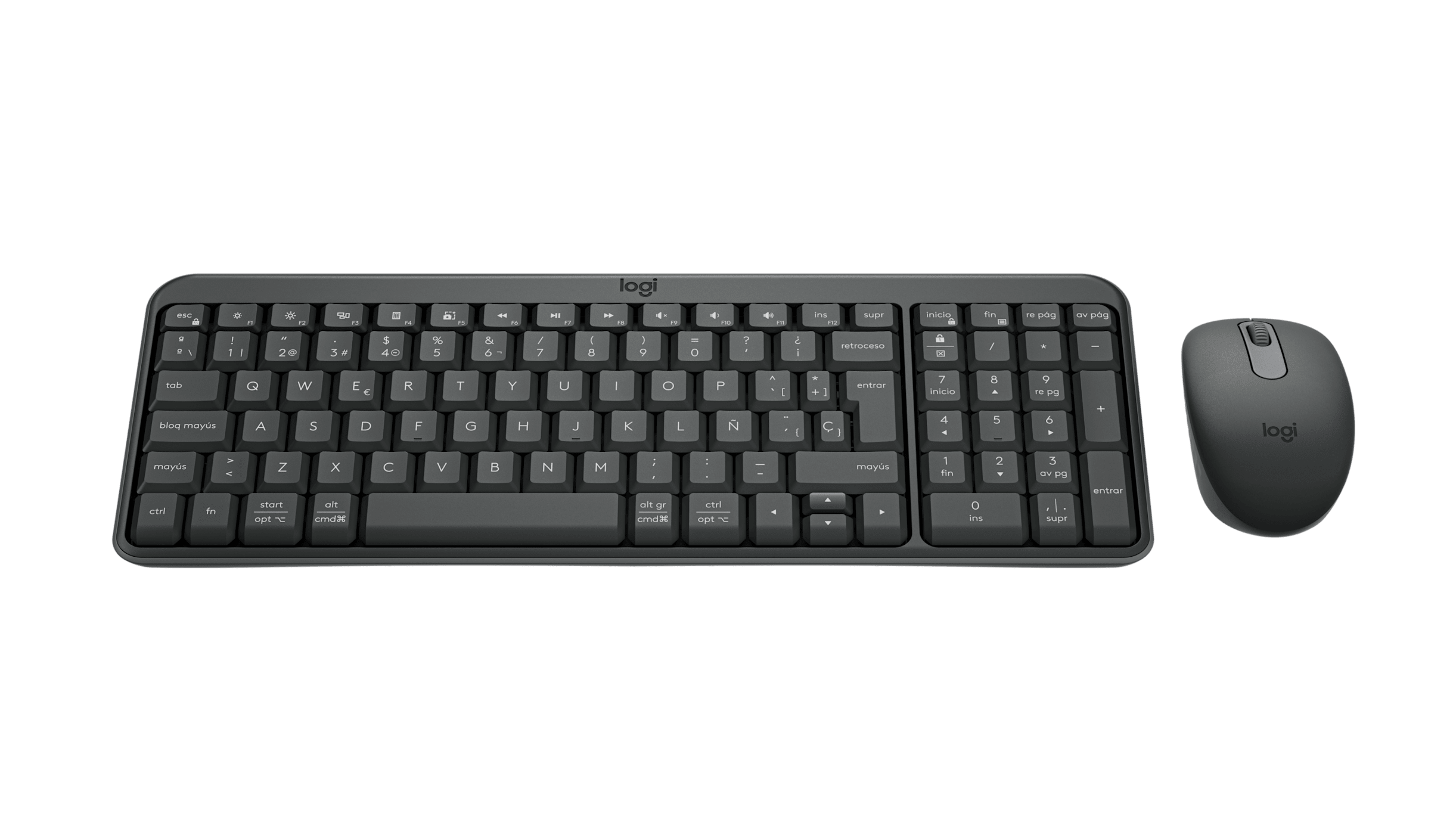Logitech MK250 teclado y mouse Bluetooth grafito