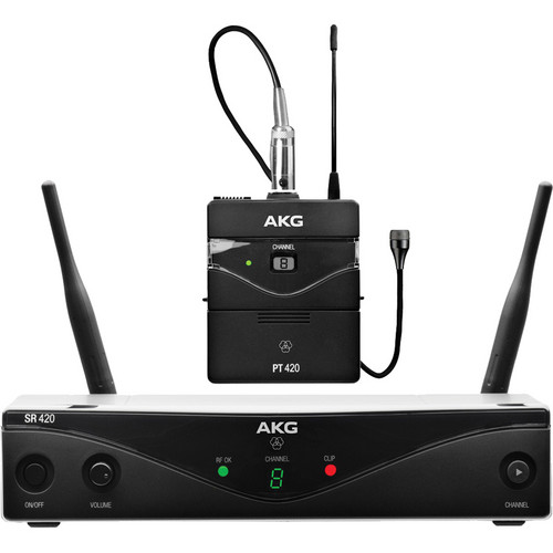 AKG WMS420 Presenter Set Bd B1 sistema inalámbrico UHF con lavalier C417 L