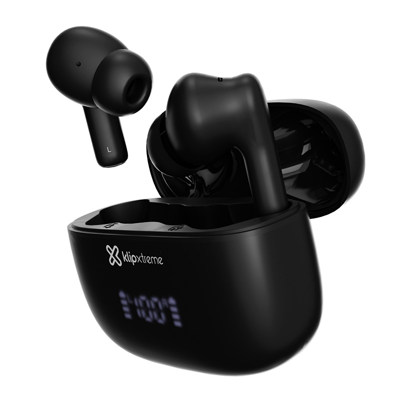 Klip Xtreme EdgeBuds Ultra KTE-850BK, estuche de carga