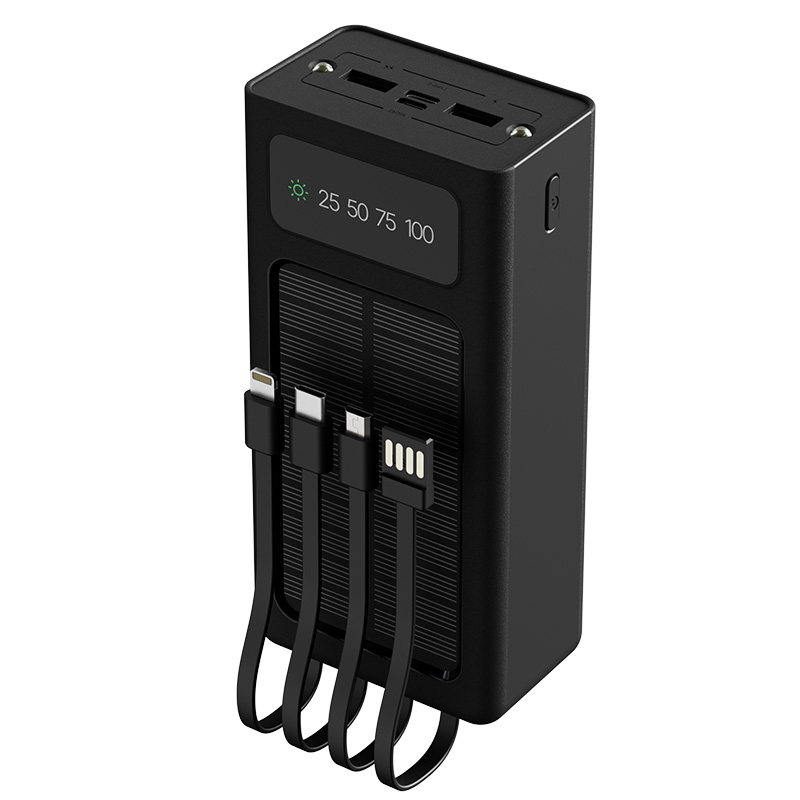 Xtech XPB-300 power bank solar con pantalla digital y linterna LED