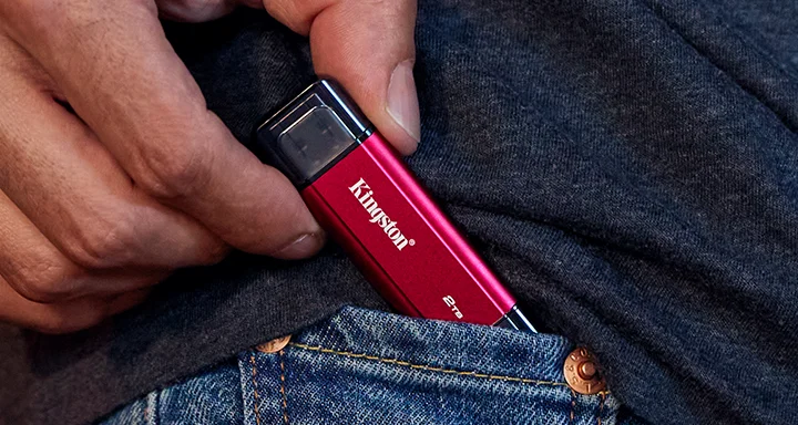 Diseño compacto del Kingston Dual Portable SSD