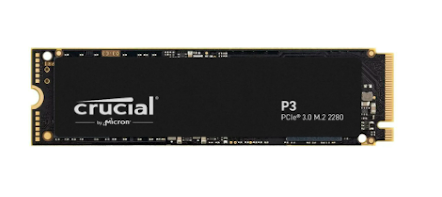 Crucial P3 500GB NVMe SSD empaque