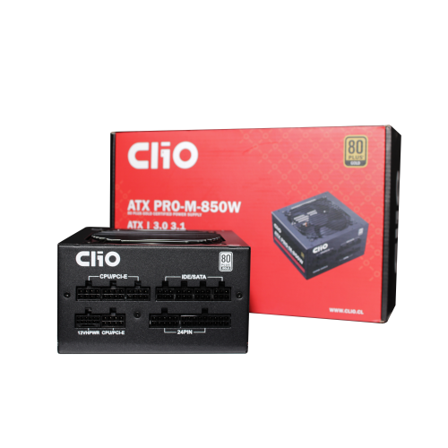 Clio PRO-M-850W, fuente de poder 850W full modular 80 PLUS Gold
