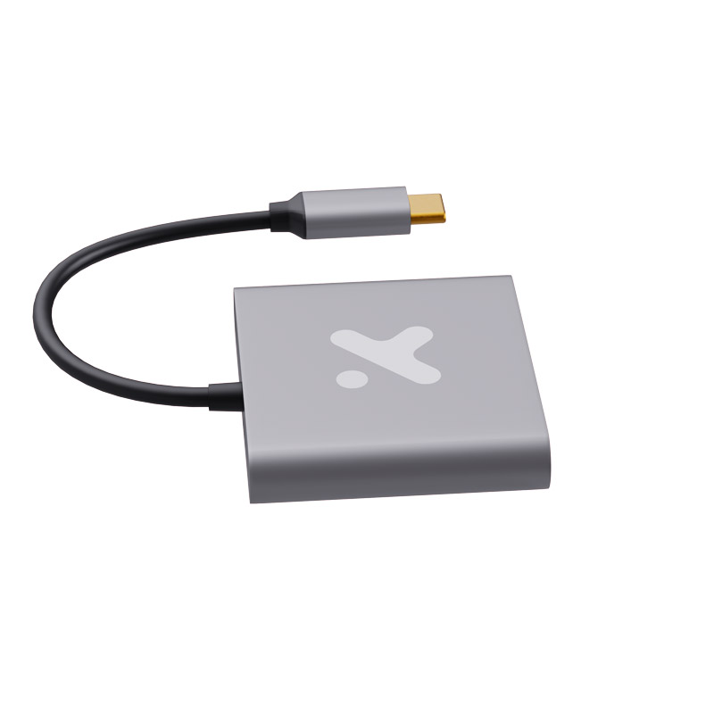 Xtech XTC-566 detalle de puertos HDMI USB-A y USB-C PD