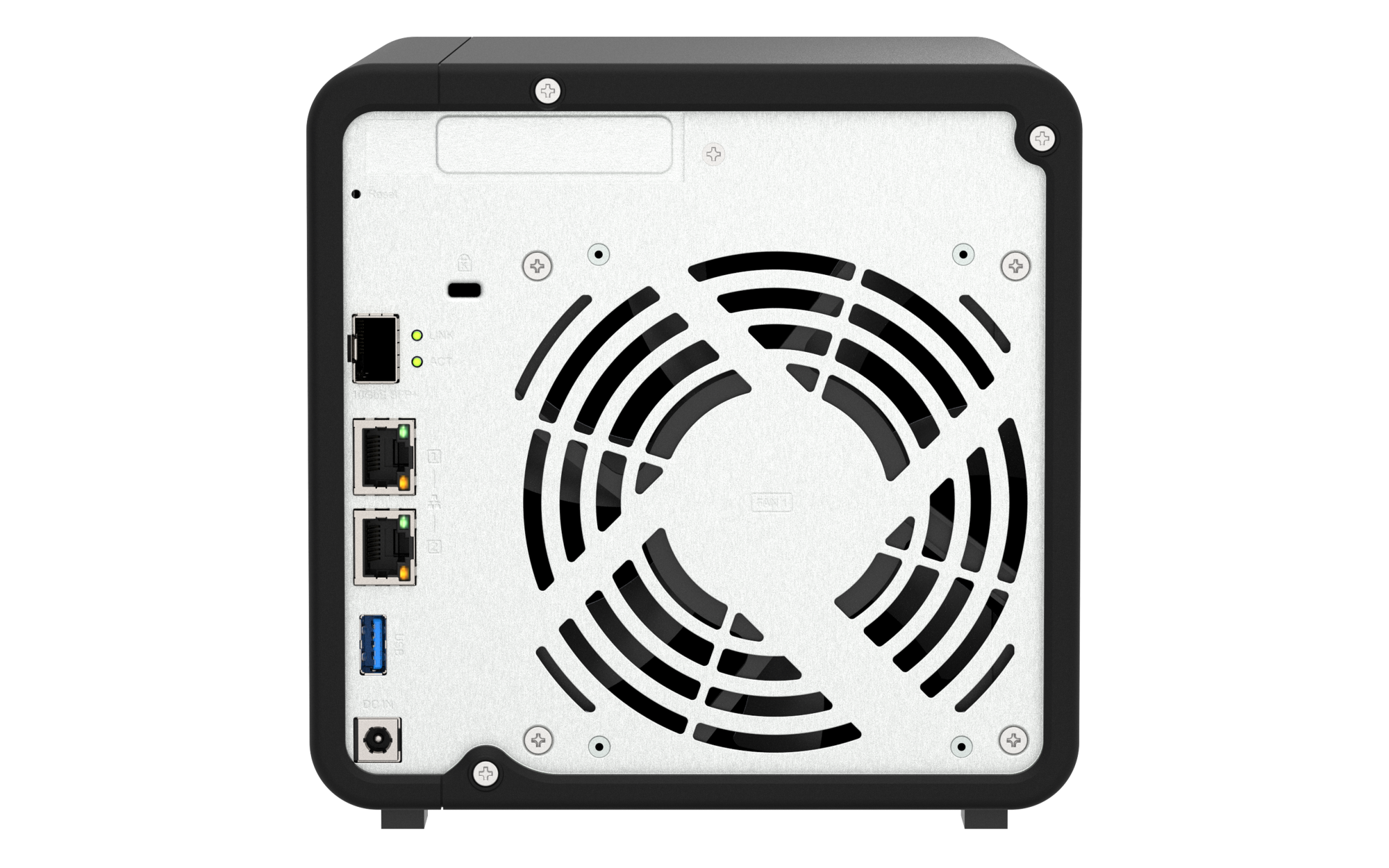 QNAP TS-432X-4G-US NAS torre panel posterior