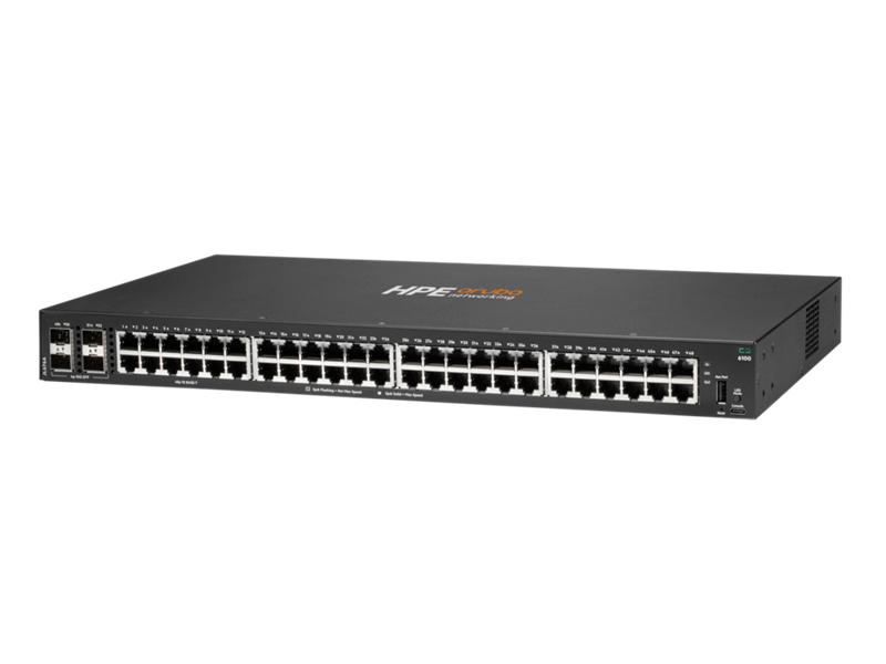 Puertos HPE Aruba CX 6100 switch rack 1U