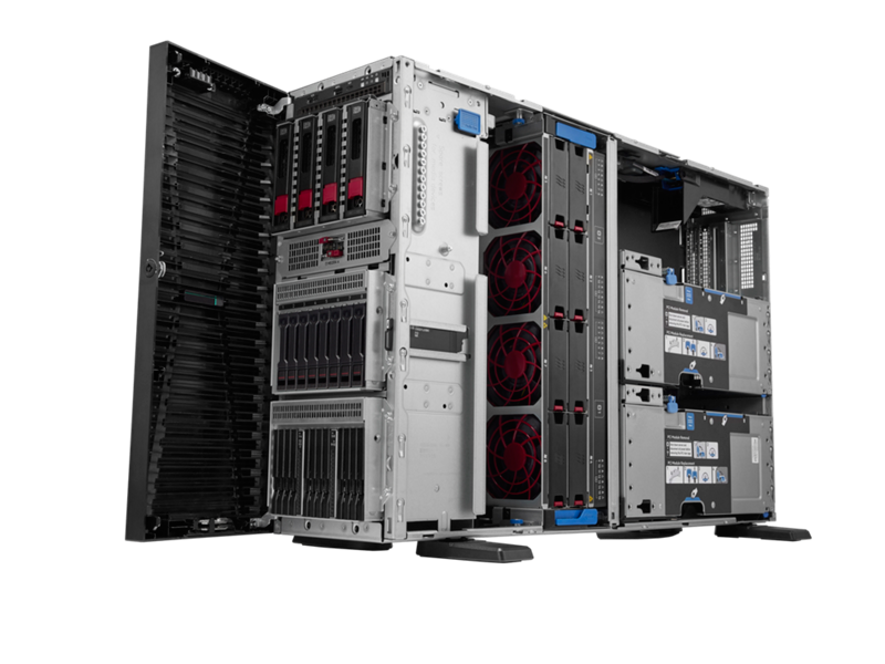 HPE ProLiant ML350 Gen12 vista de conectividad y expansion