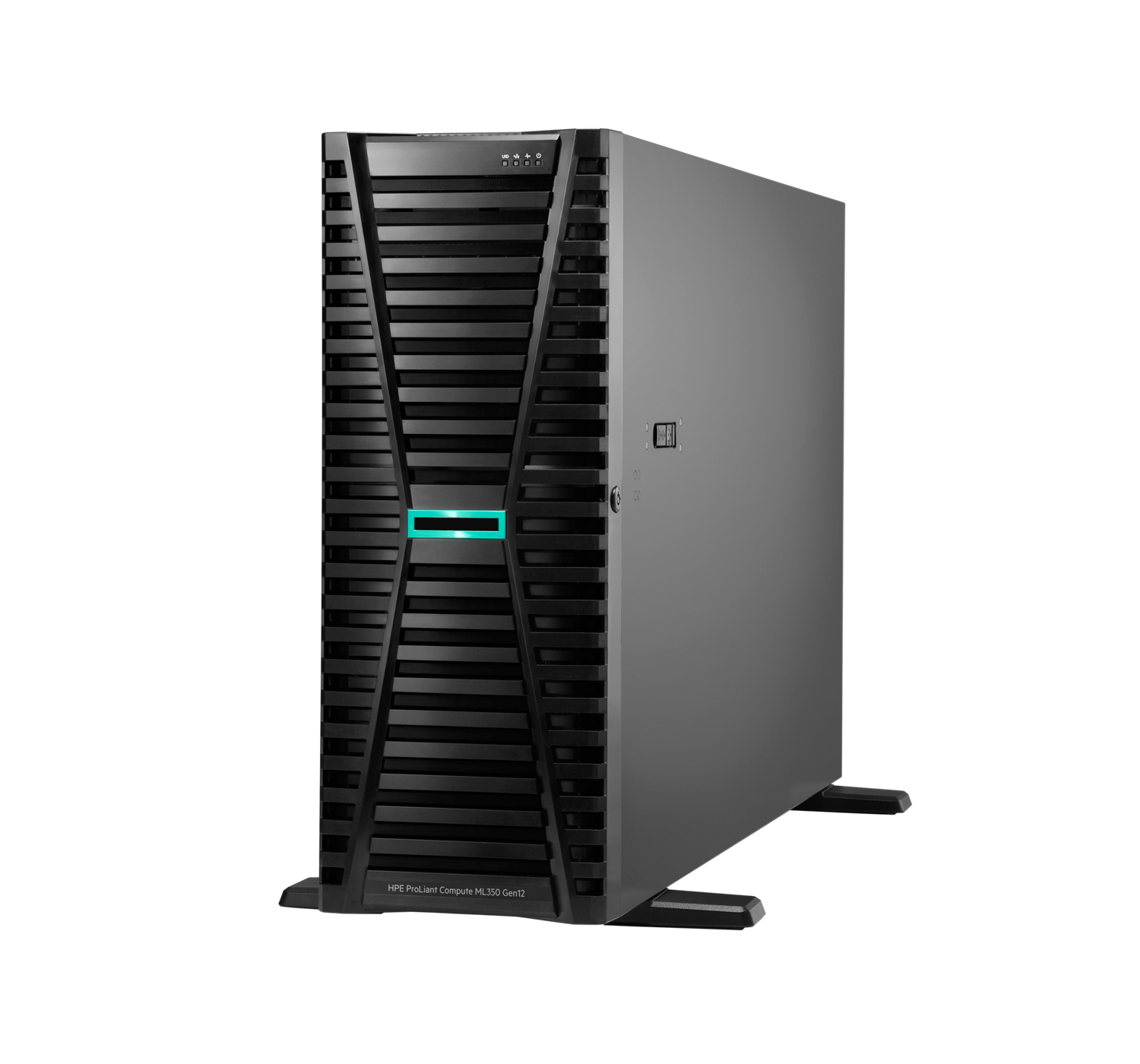 HPE ProLiant ML350 Gen12 vista frontal del chasis