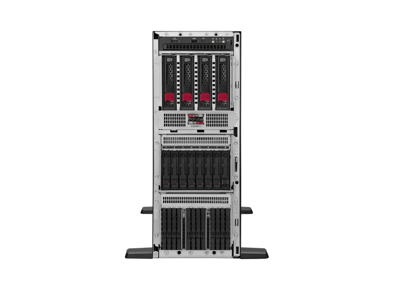 HPE ProLiant ML350 Gen12 vista interna y bahias