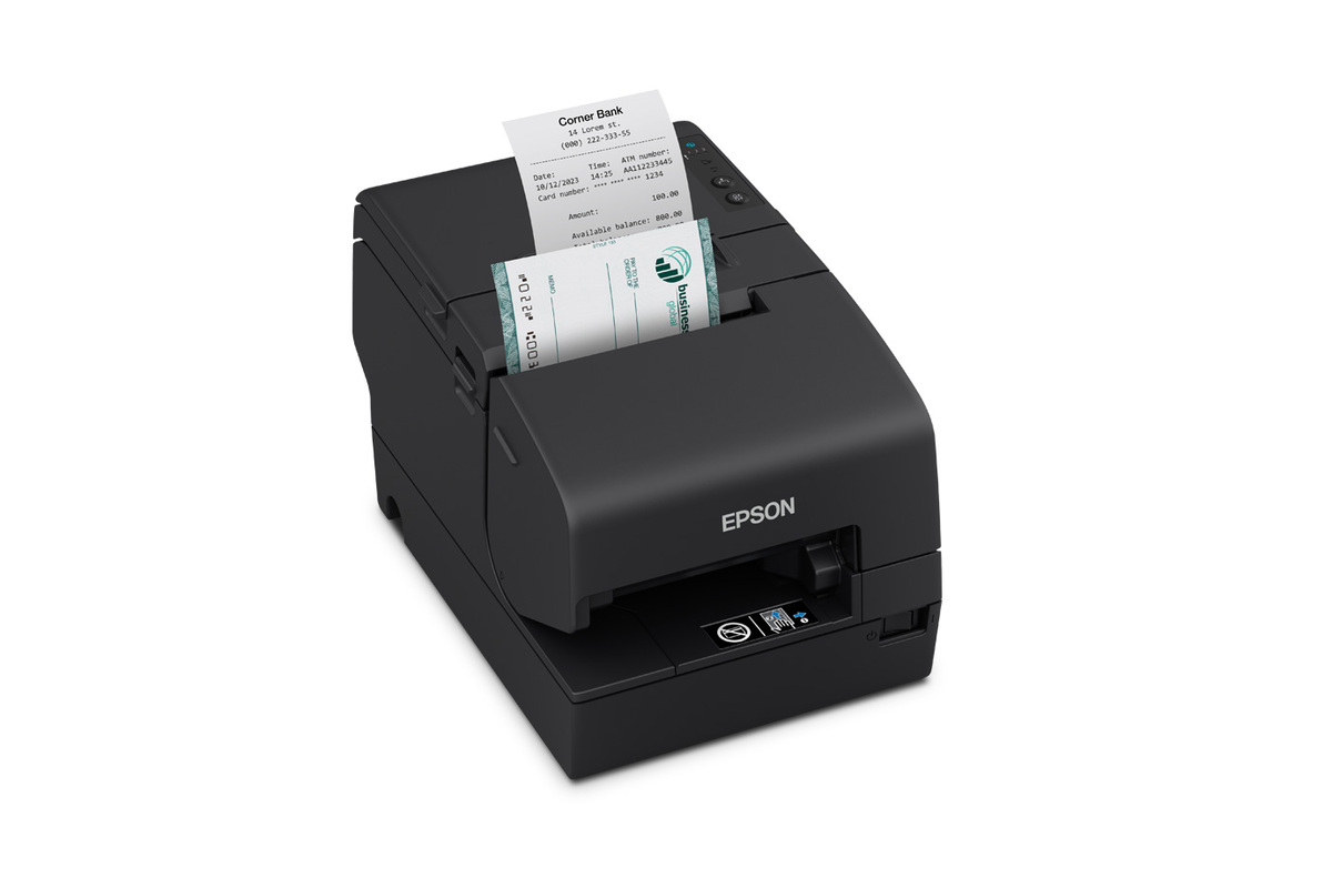 Epson OmniLink TM-H6000VI impresora híbrida POS vista lateral