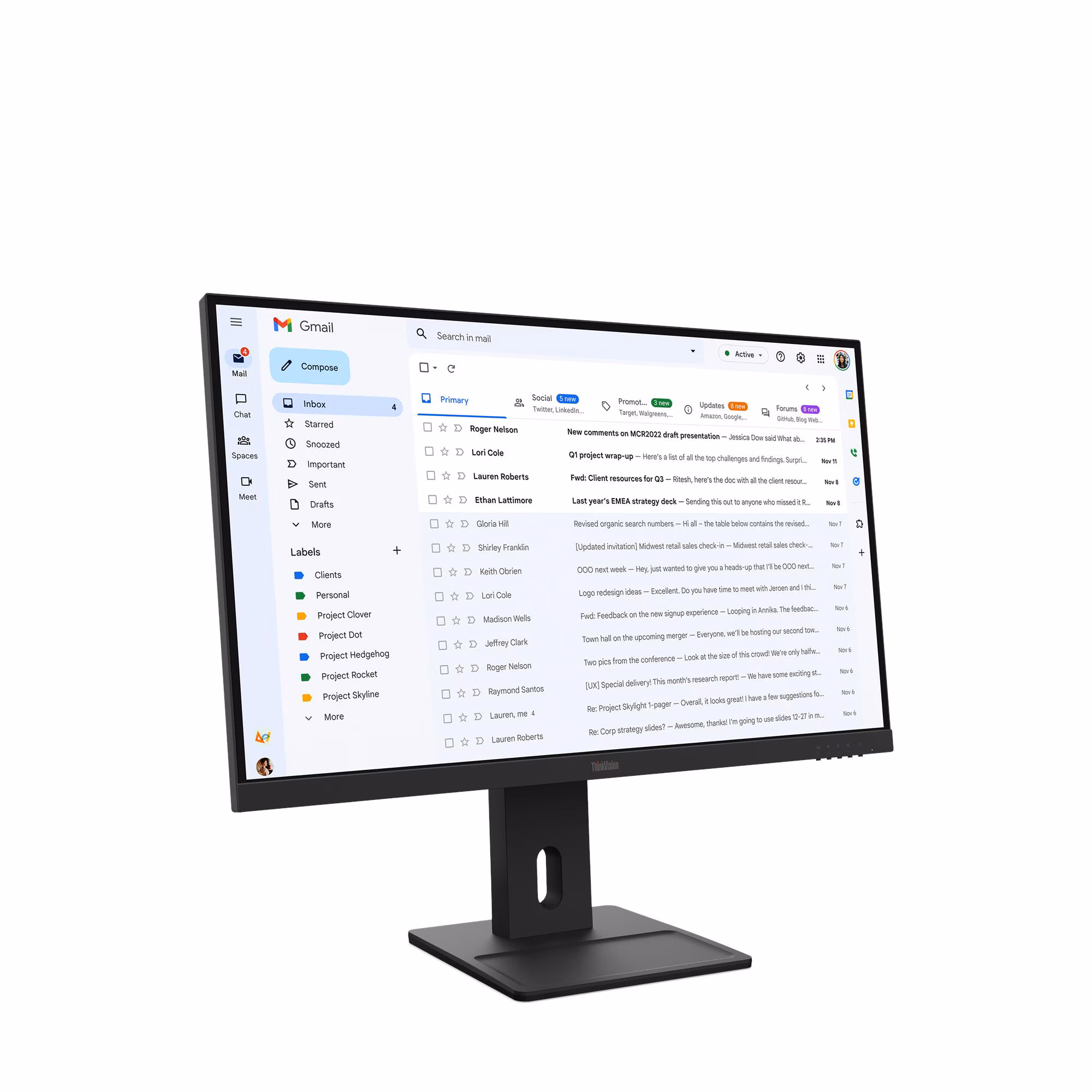 Lenovo ThinkVision E27-40 conectividad HDMI DisplayPort VGA