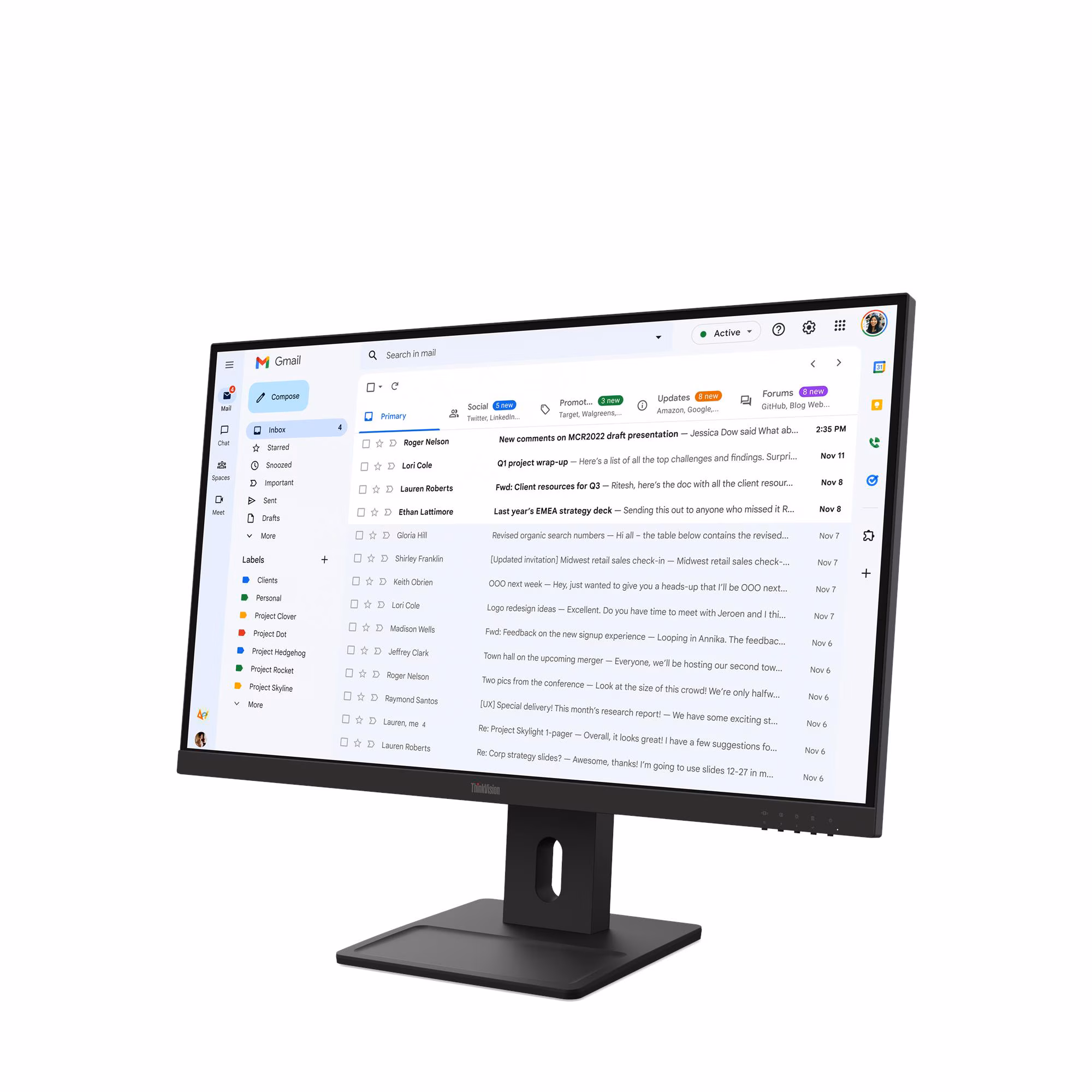 Lenovo ThinkVision E27-40 soporte ergonómico