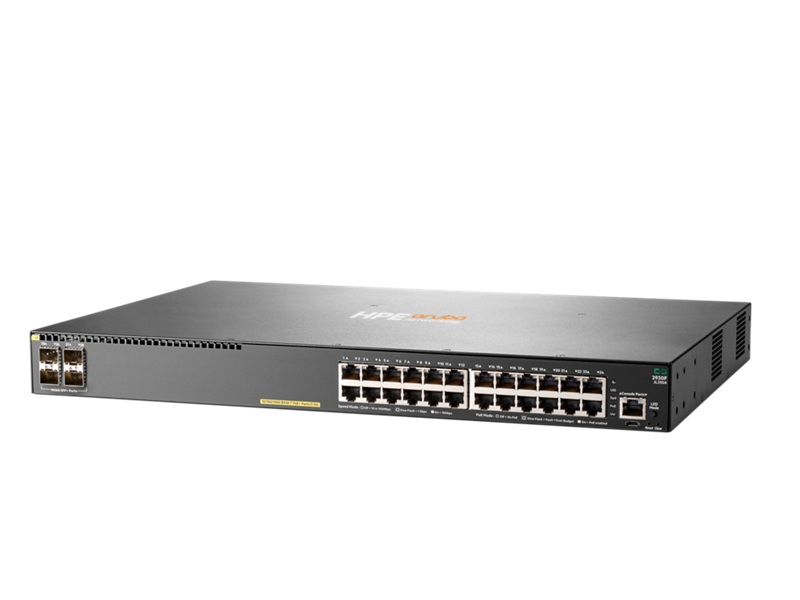 Vista del switch HPE Aruba 2930F JL255A