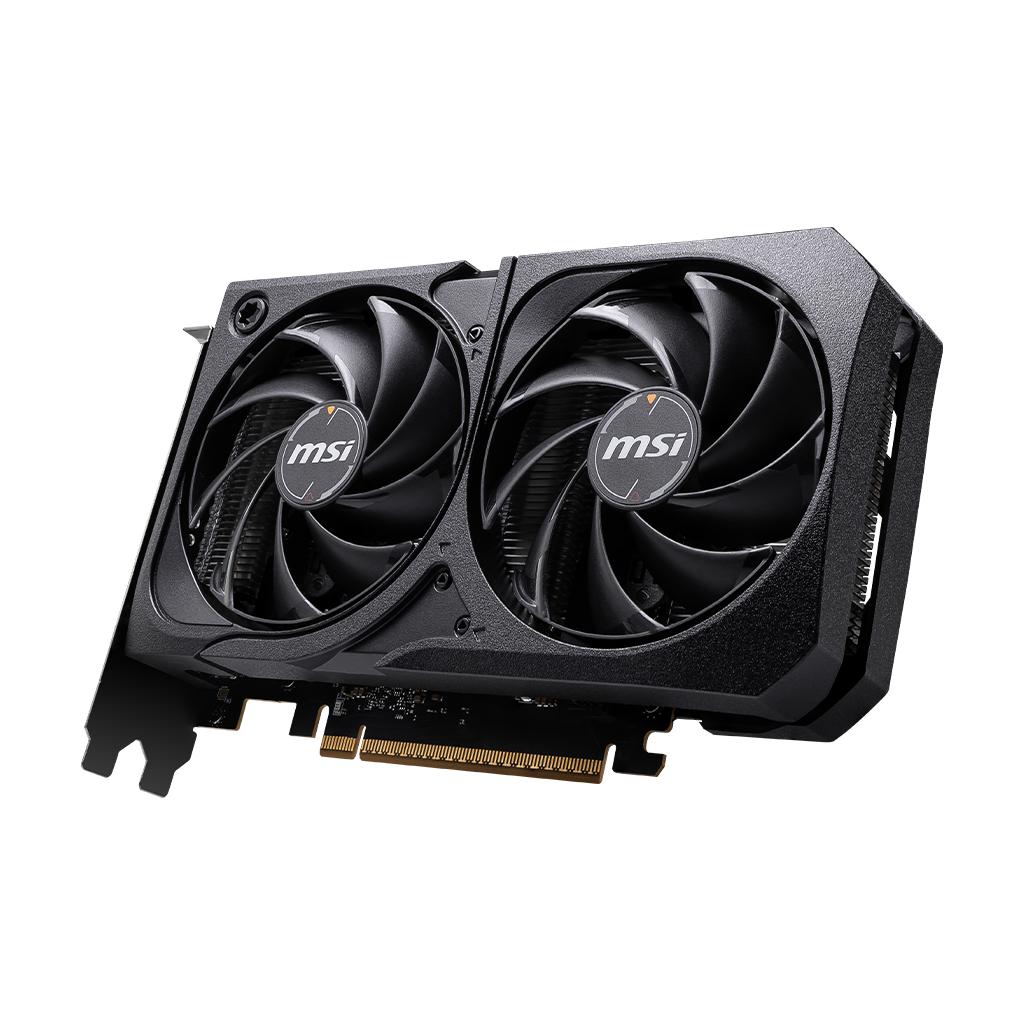 MSI RTX 5060 Shadow 2X OC vista lateral y diseño dual fan