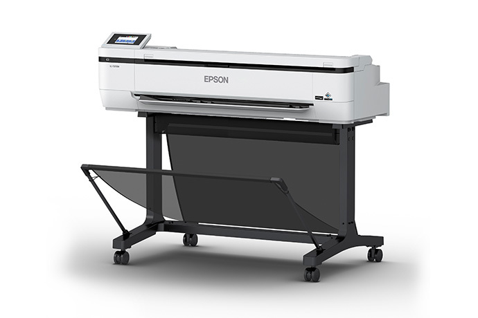 Epson SureColor T5170M vista lateral con soporte