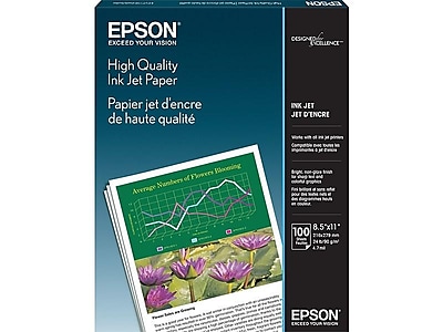Epson S041111 High Quality Ink Jet Paper carta 8.5 x 11 100 hojas