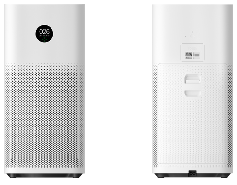 Xiaomi Mi Air Purifier 3H purificador de aire blanco vista frontal y trasera