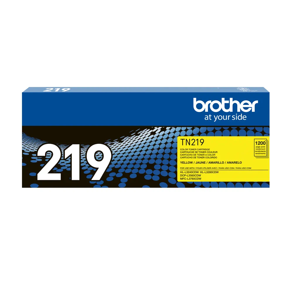 Brother TN219Y, Tóner Amarillo Estándar, 1.200 Páginas