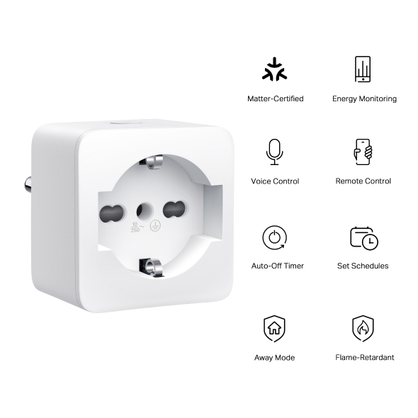 TP-Link Tapo P125M mini enchufe smart Matter monitoreo consumo