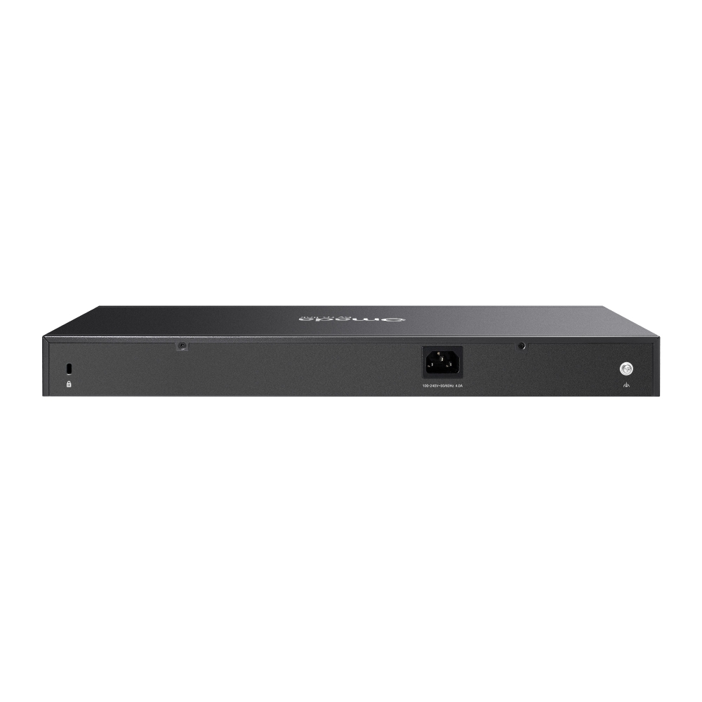 TP-Link SG2428P vista posterior switch PoE+ rackeable