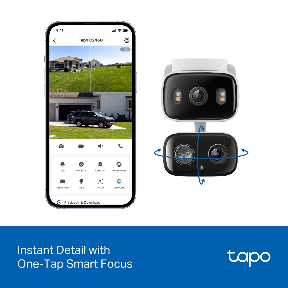 TP-Link Tapo C246D enfoque inteligente desde app Tapo