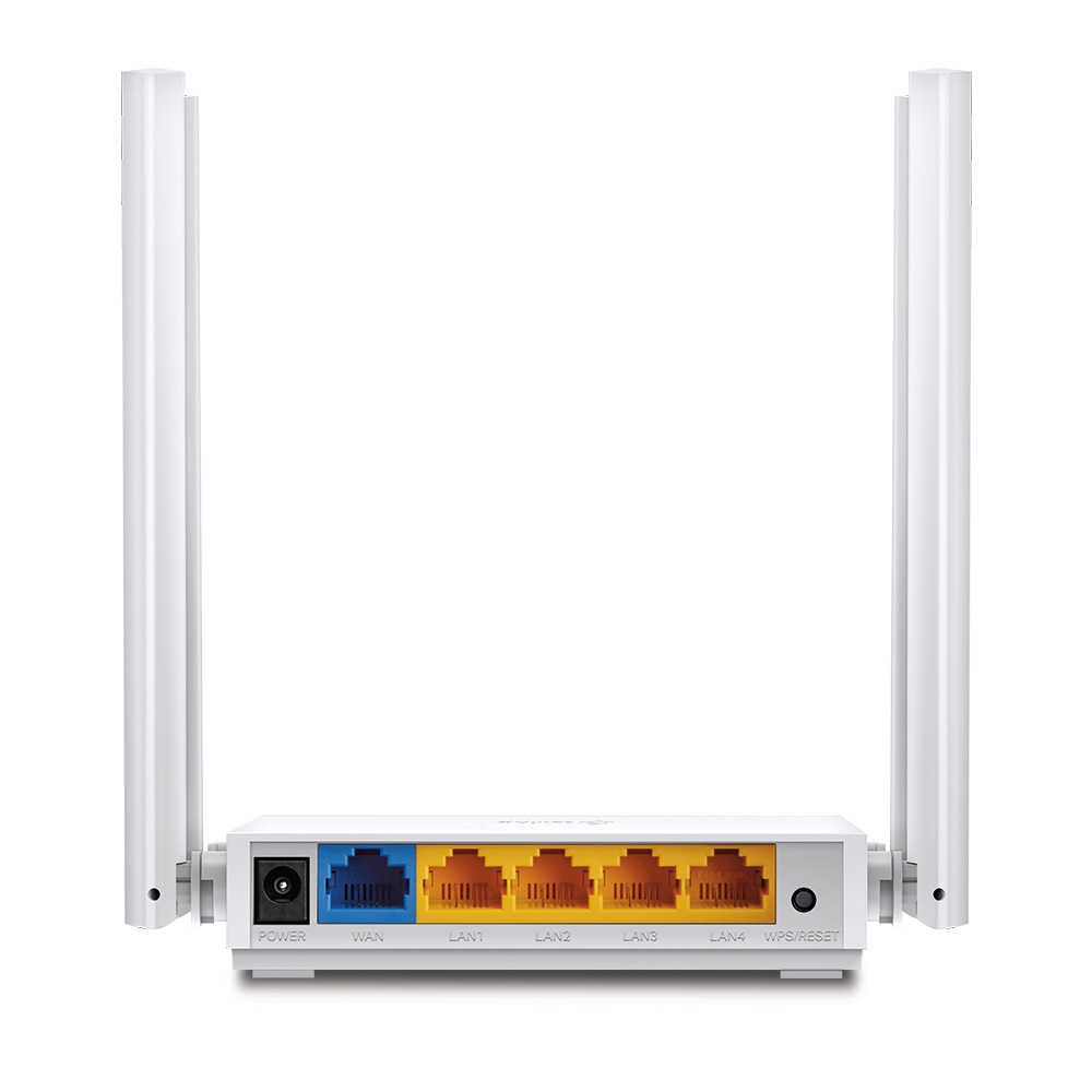Puertos traseros TP-Link Archer C24 WAN LAN Fast Ethernet