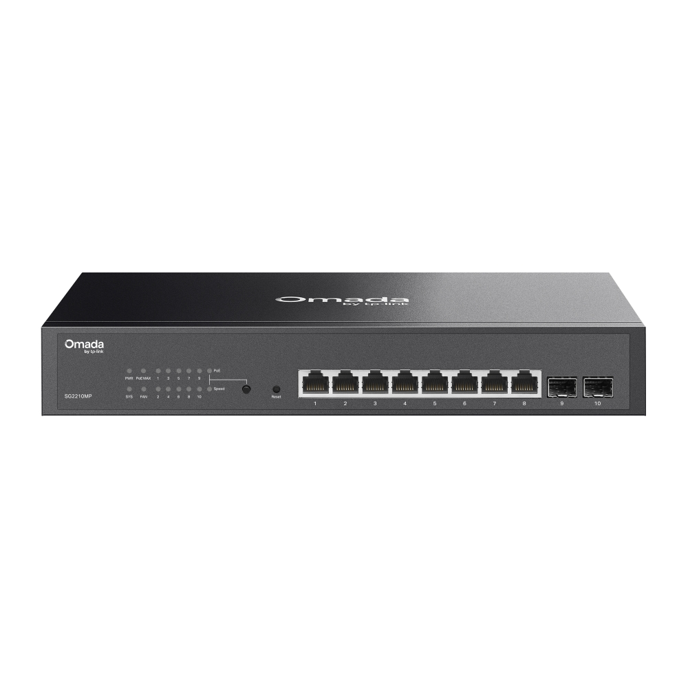 TP-Link Omada SG2210MP switch Smart 8 puertos PoE+ y 2 SFP Gigabit