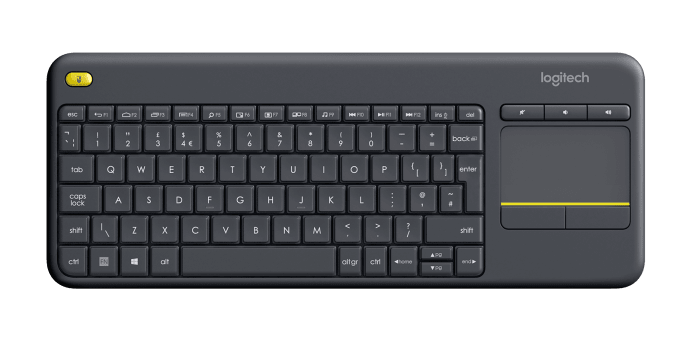 Logitech K400 Plus teclado inalámbrico con touchpad negro