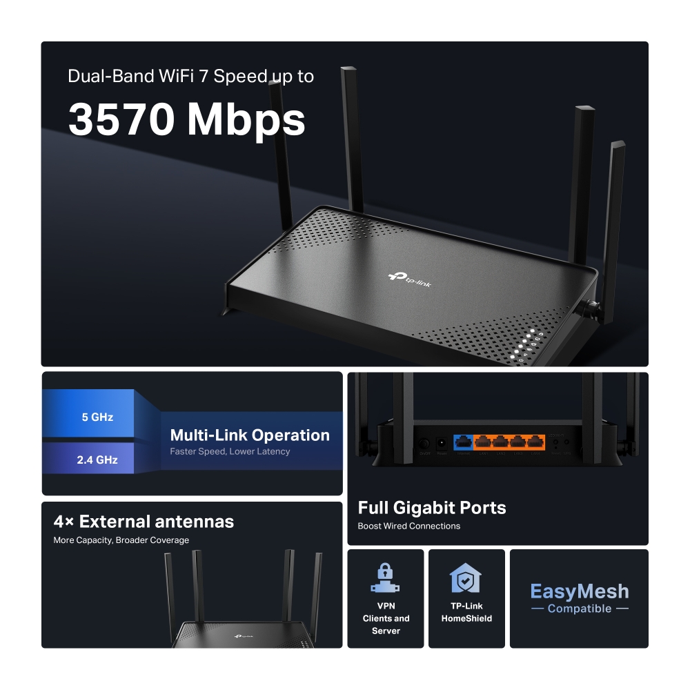 Archer BE220 velocidad Wi-Fi 7 BE3600