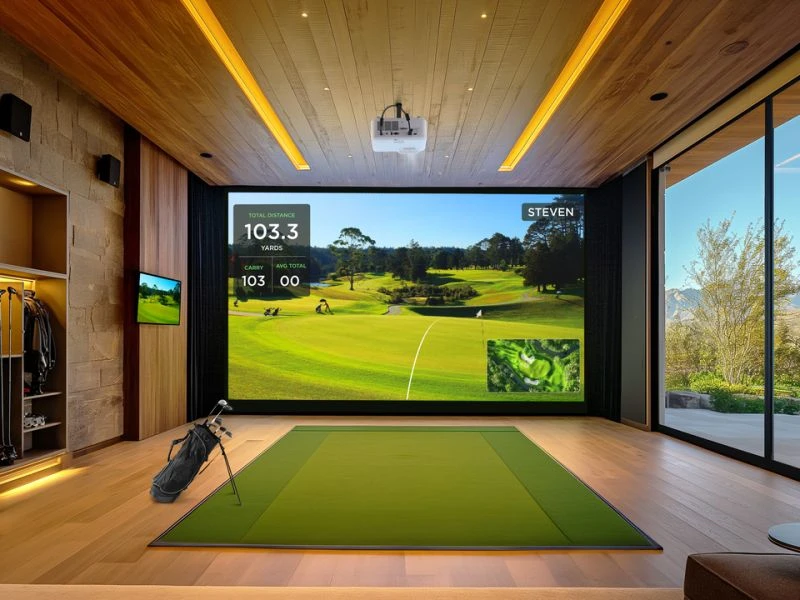 ViewSonic LSD500HD en simulador de golf premium