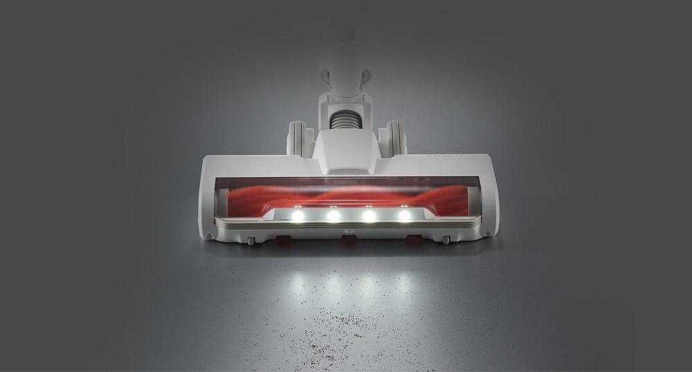 Cabezal eléctrico con luz blanca LED para detectar polvo