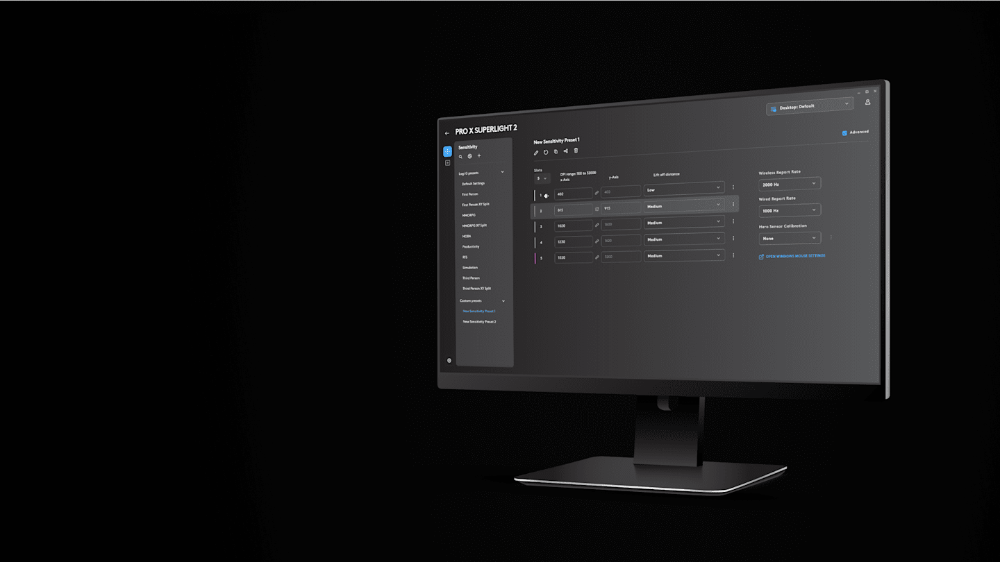 Configuración del Logitech G PRO X Superlight 2 en G HUB
