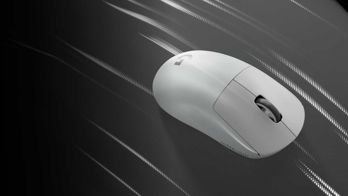 Logitech G PRO X Superlight 2 blanco en entorno Gamer
