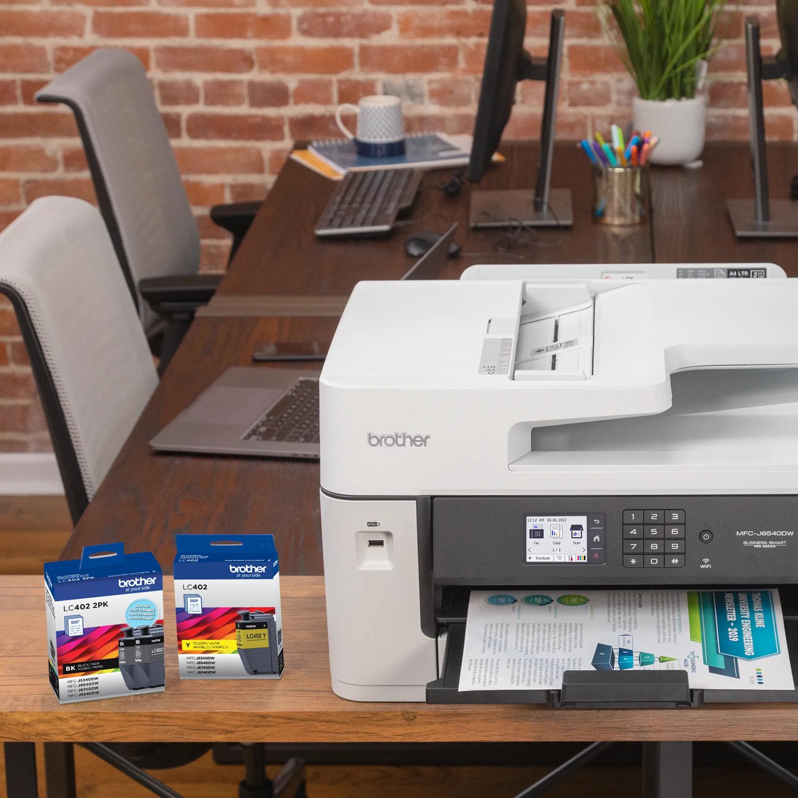 Uso del cartucho Brother LC402YS en impresora compatible