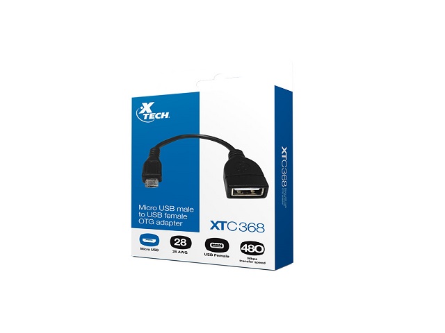Xtech XTC-368 adaptador OTG Micro-USB a USB-A hembra