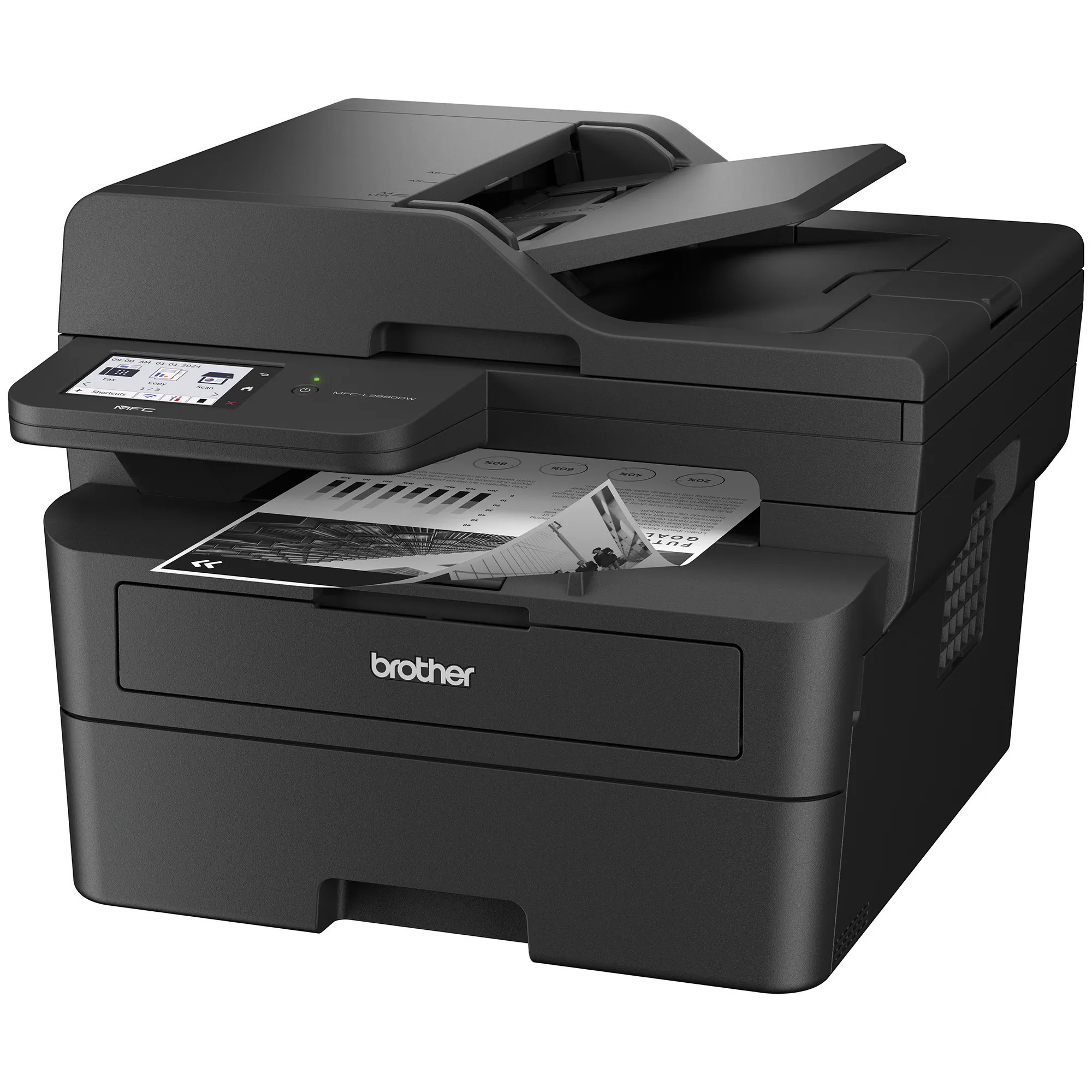 Brother MFC-L2880DW vista izquierda multifuncional láser