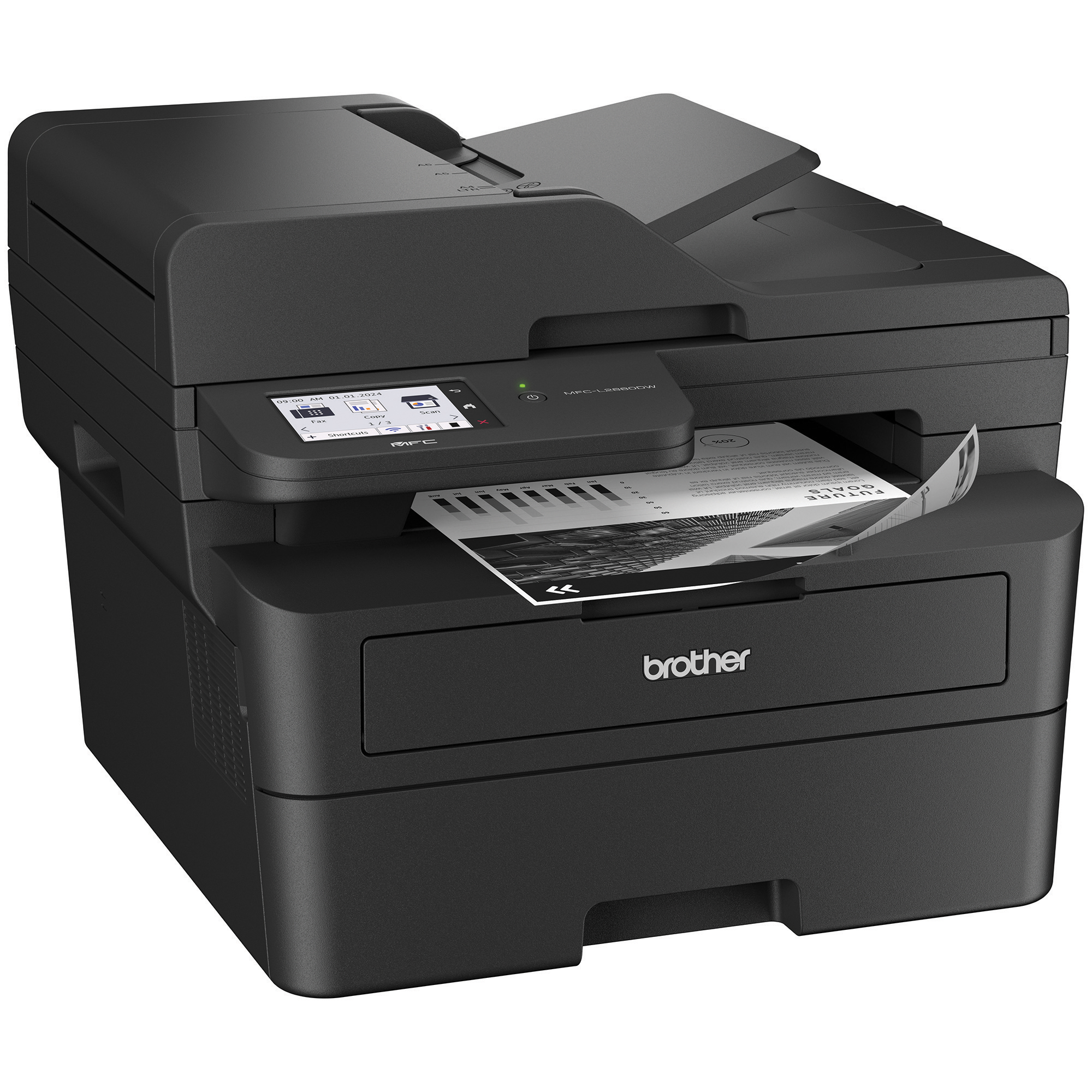 Brother MFC-L2880DW vista derecha multifuncional láser