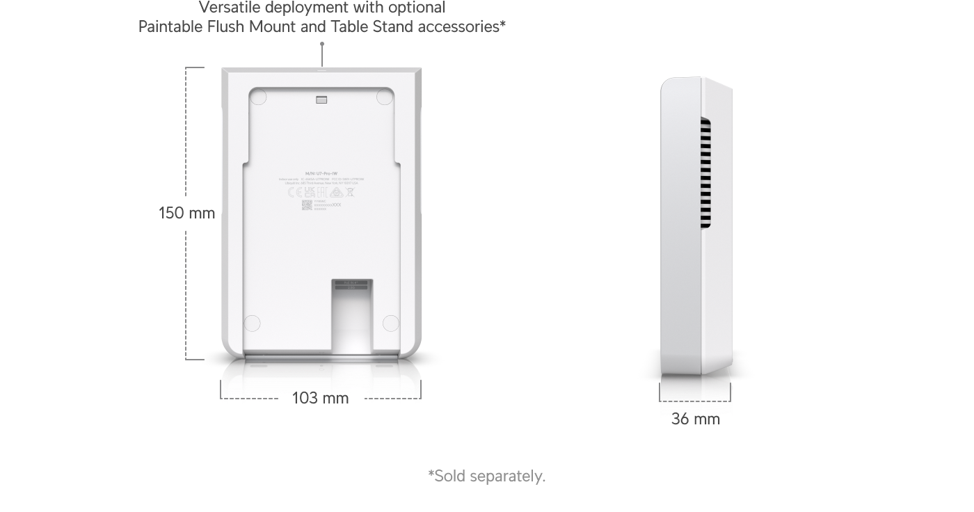 Ubiquiti U7-Pro-Wall montaje de pared UniFi Wi-Fi 7