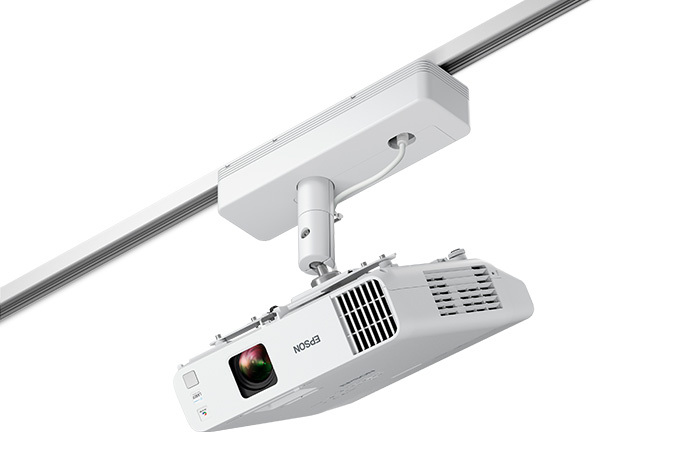 Epson PowerLite L260F instalado en riel, vista lateral
