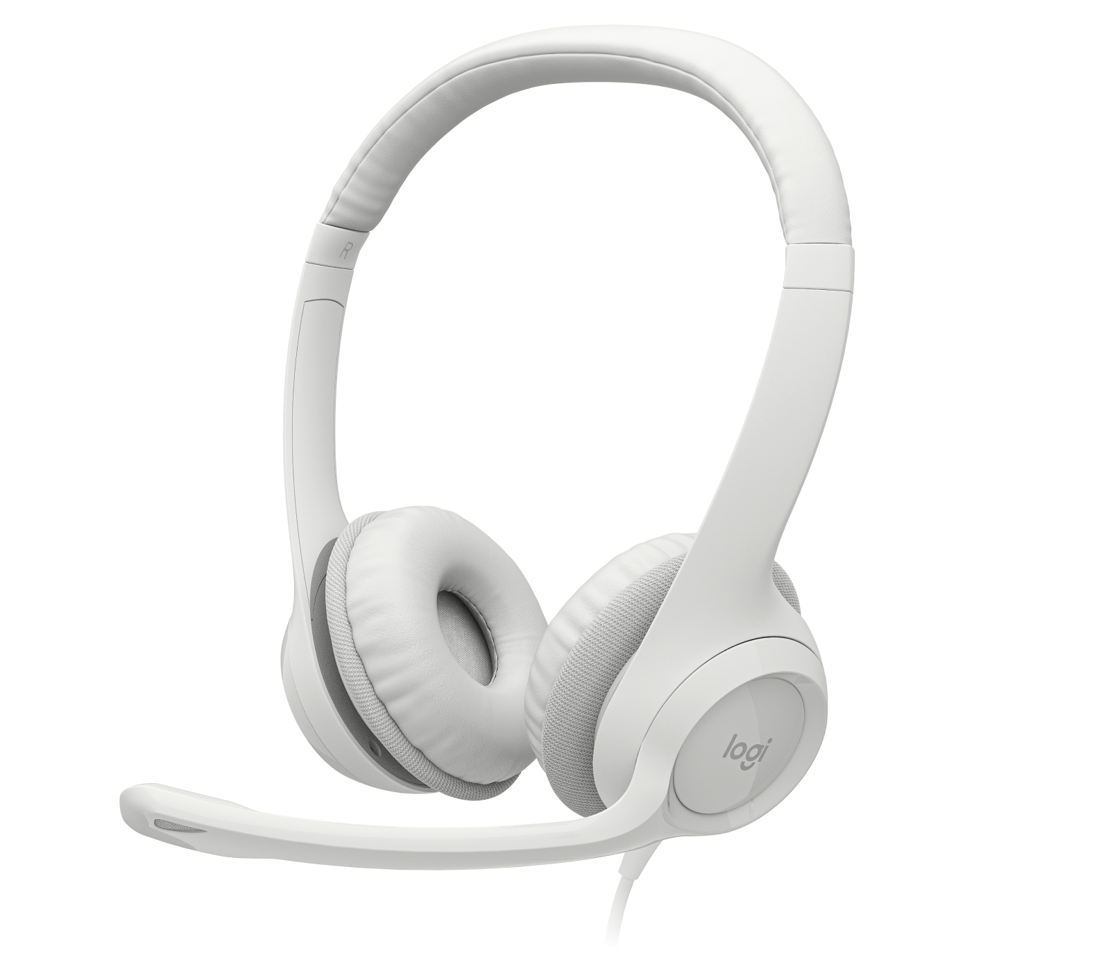 Logitech H390 USB-A con micrófono en color blanco crudo