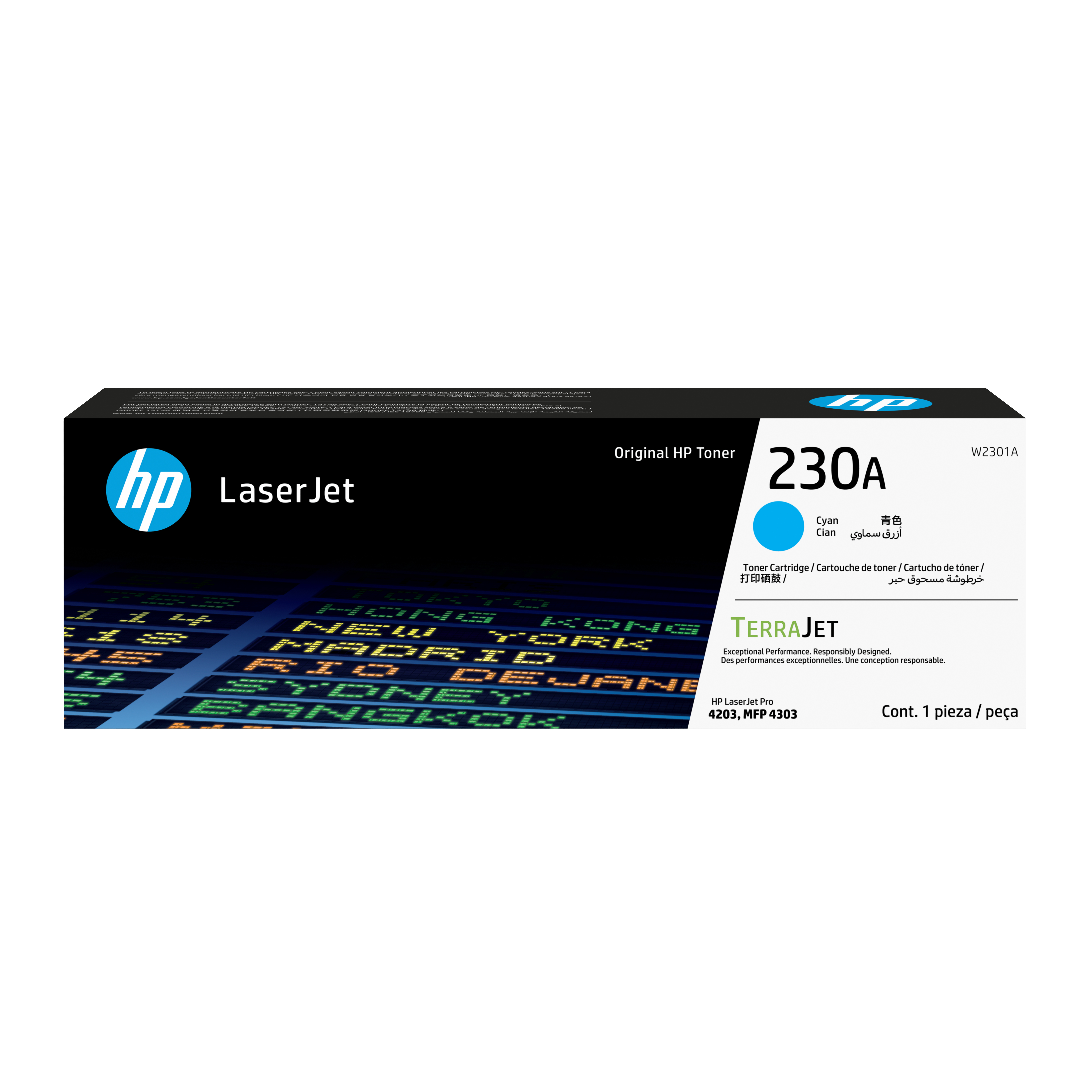 Cartucho de tóner original HP 230A W2301A cian