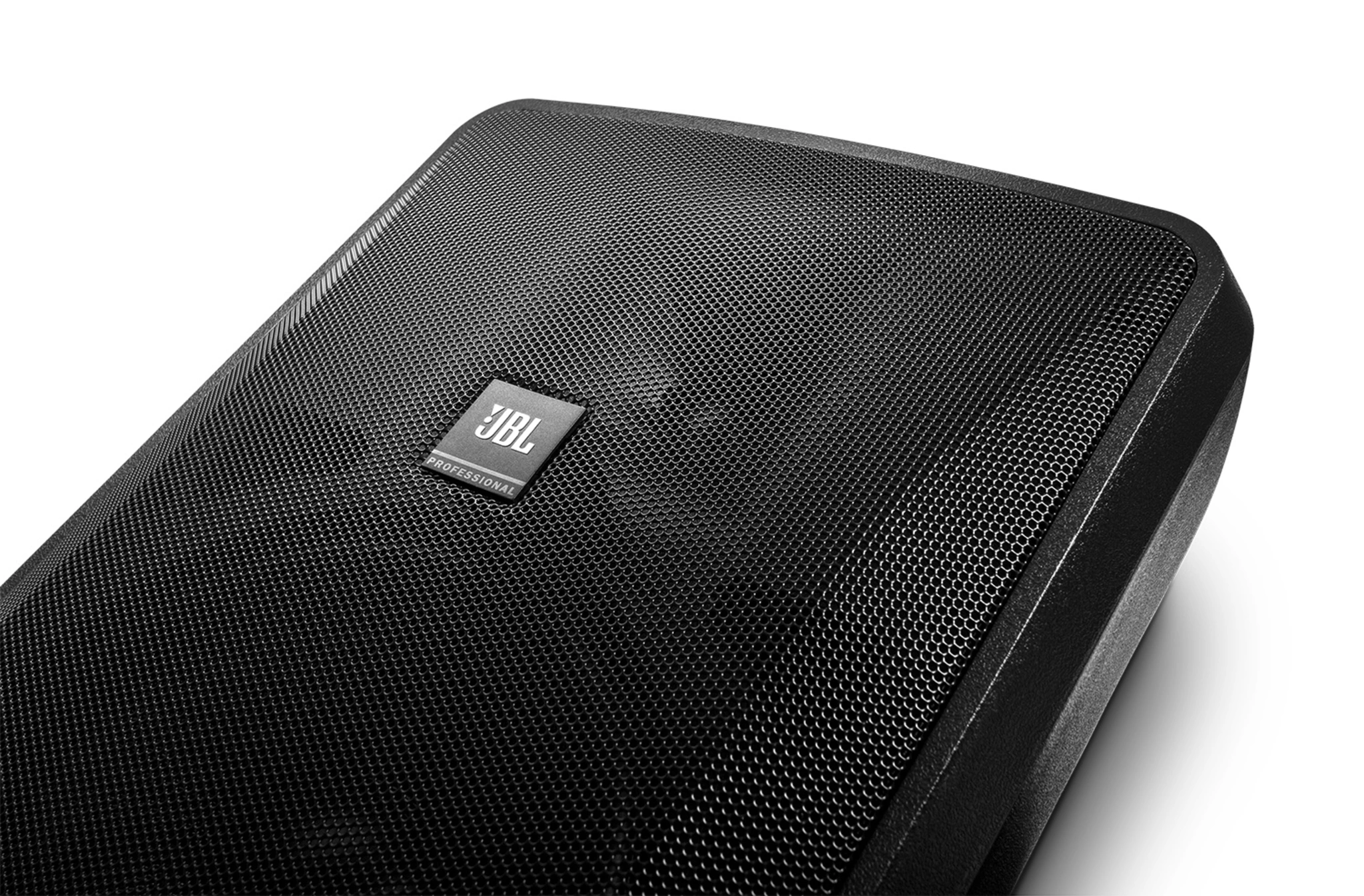 Detalle frontal y rejilla del JBL Control 28-1