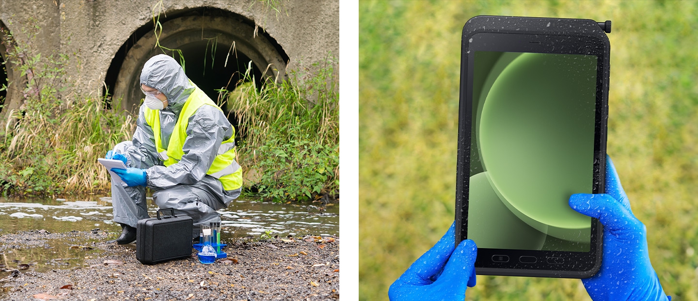 Samsung Galaxy Tab Active5 con diseño rugerizado para trabajo en terreno