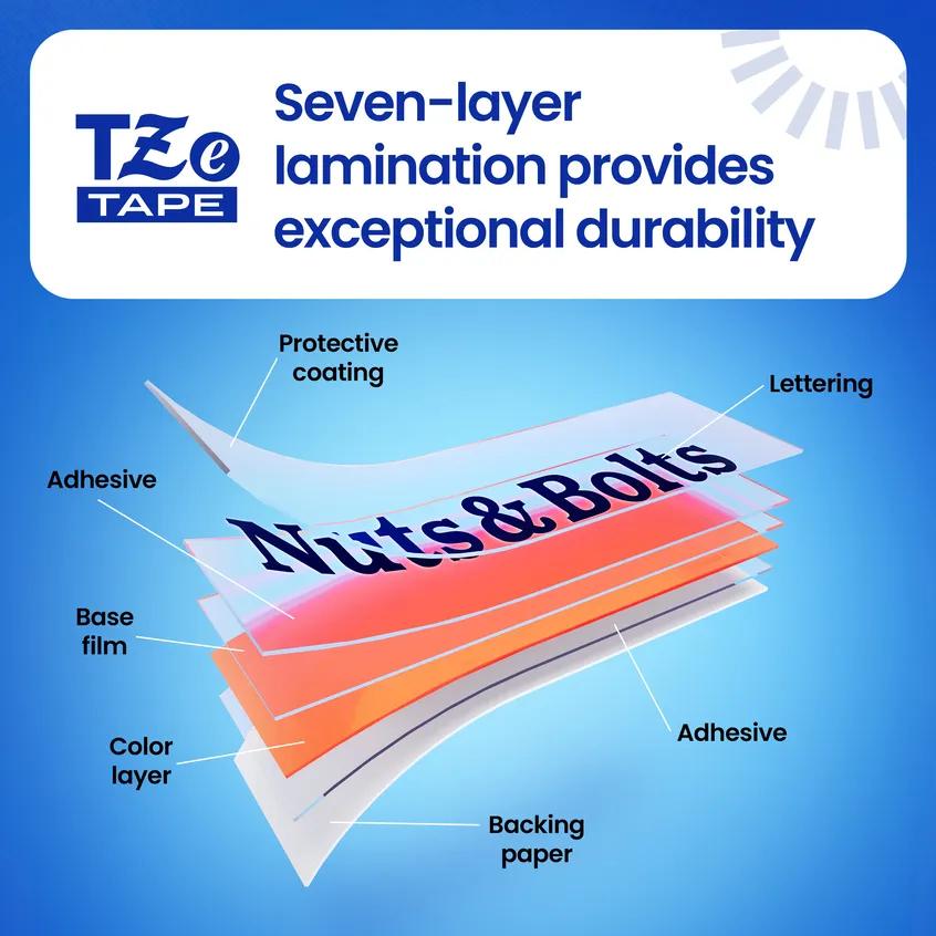 Laminación de siete capas Brother TZe