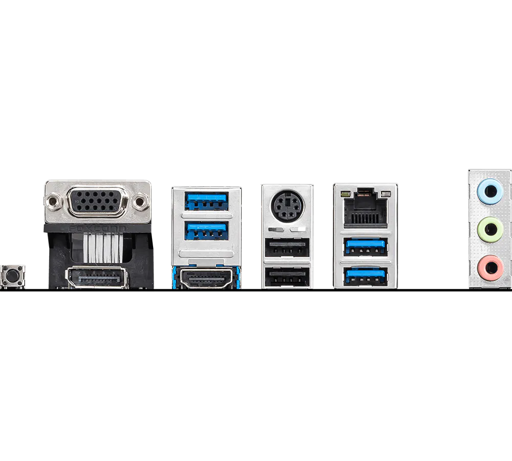 Panel trasero oficial de conexiones MSI B550M PRO-VDH