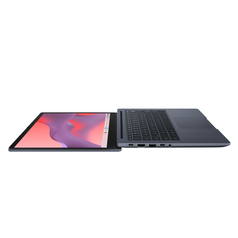 ASUS Chromebook CX14 con bisagra abierta en 180 grados