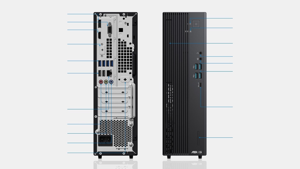 Puertos y conectores del ASUS ExpertCenter B900 SFF
