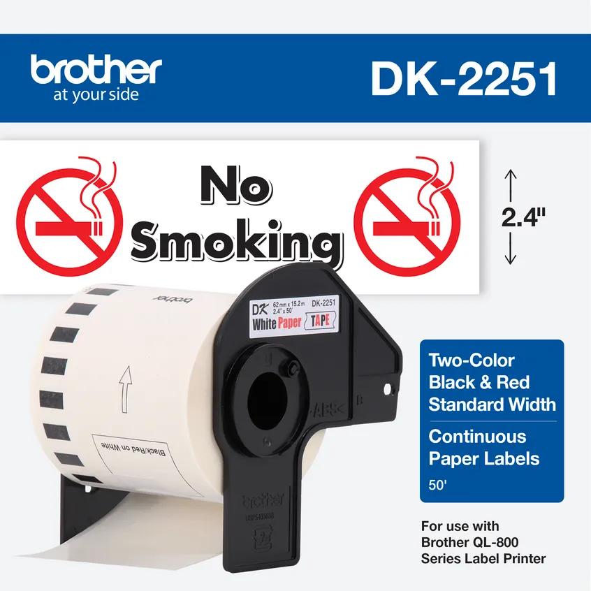 Ejemplos de aplicación del rollo Brother DK-2251
